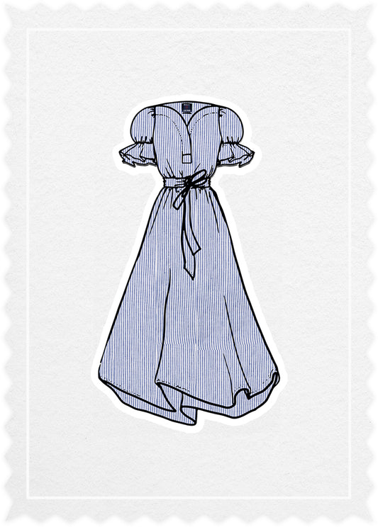 Striped Linen 'Prinzessin' Dress