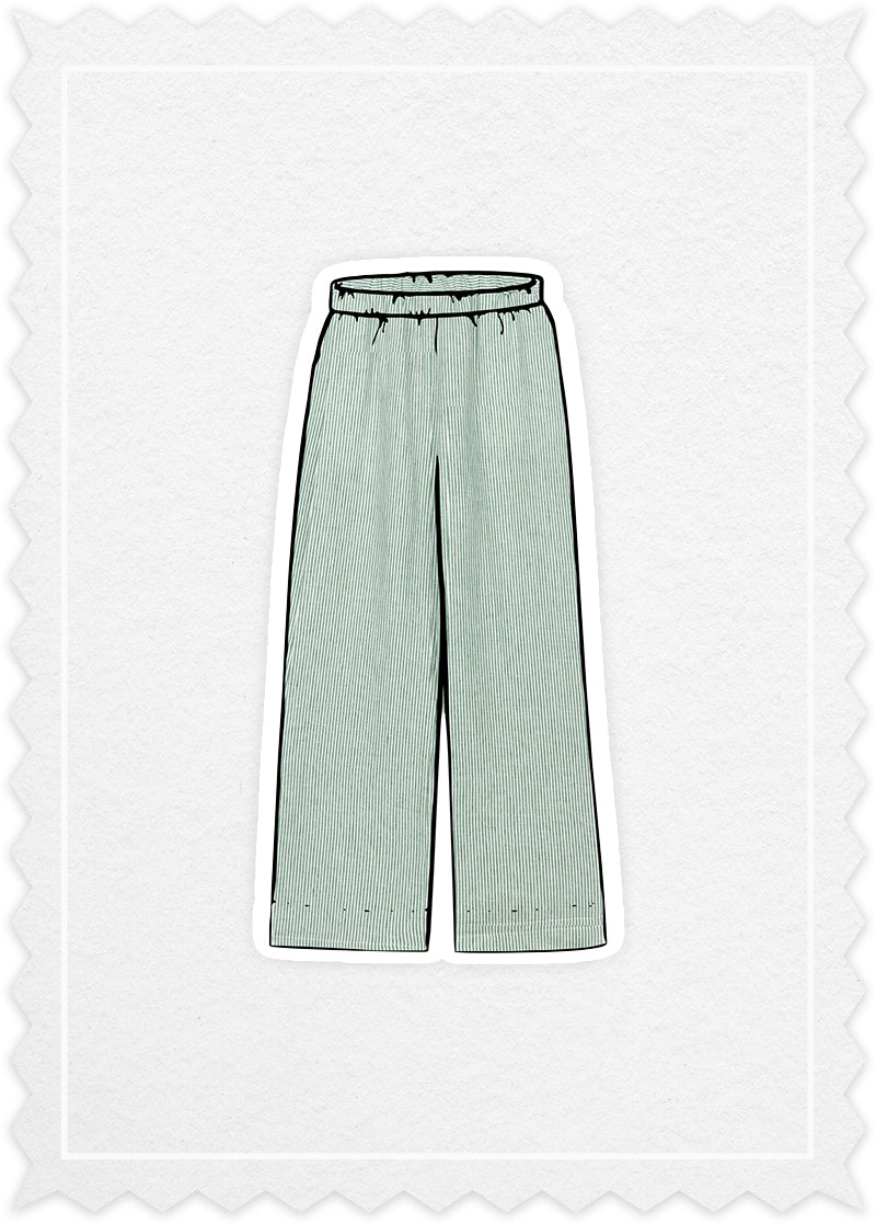 Striped Linen 'Easy Pants'