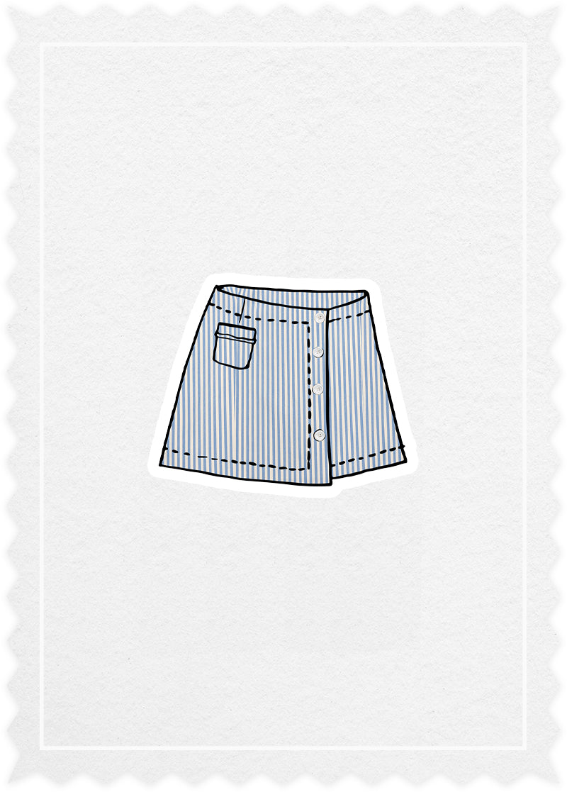 Striped cotton 'Franzesin Skirt'