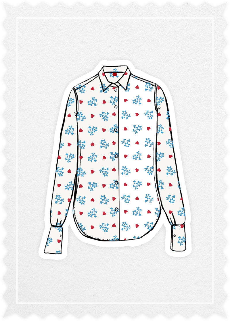 Flower Print 'Woman Shirt'